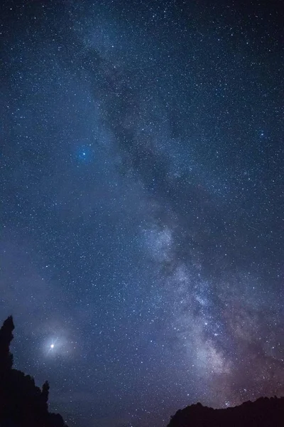 Galaxia Vía Láctea Cielo Nocturno — Foto de Stock