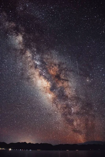 Galaxia Vía Láctea Cielo Nocturno — Foto de Stock