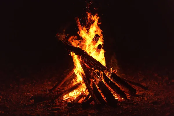 Fuego Noche — Foto de Stock