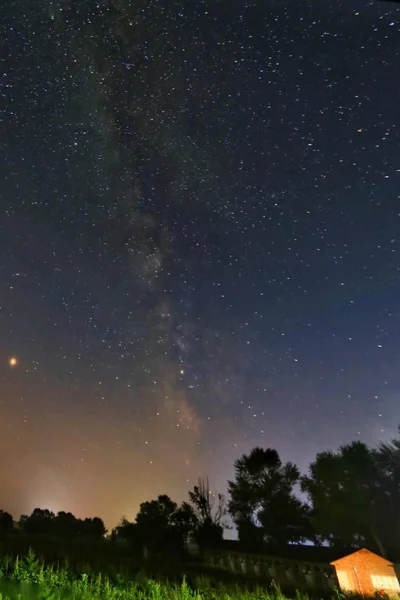 Hermoso Cielo Estrellado Noche — Foto de Stock
