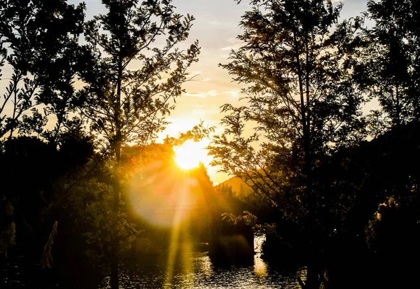 Belo Pôr Sol Céu — Fotografia de Stock