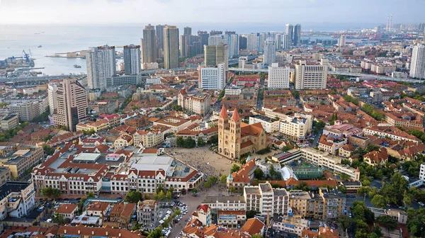 Vista Aérea Ciudad Barcelona España — Foto de Stock