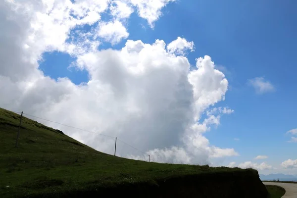 beautiful landscape with a cloud and a storm clouds