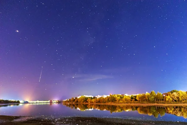 Hermoso Cielo Estrellado Noche — Foto de Stock