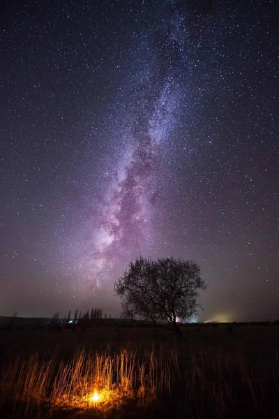 Vía Láctea Cielo Nocturno Del Norte — Foto de Stock