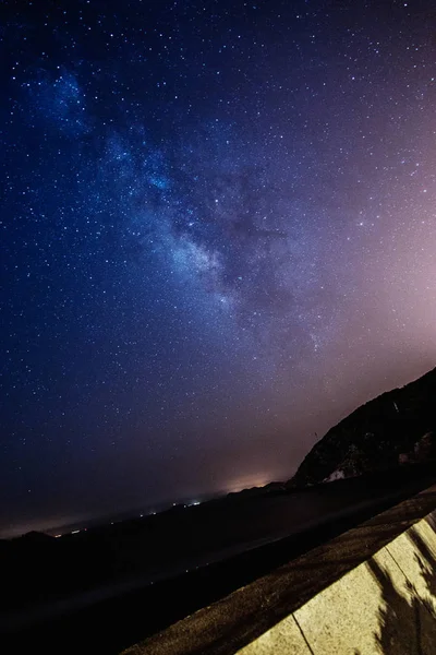 Galaxia Vía Láctea Cielo Nocturno — Foto de Stock