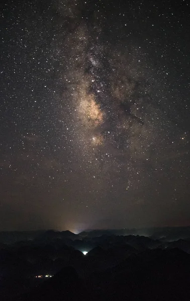 Vista Nocturna Del Cielo Con Estrellas — Foto de Stock