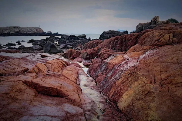 Hermoso Paisaje Del Mar Rocas Lago — Foto de Stock