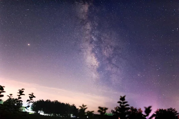 Astrología Cielo Nocturno Con Estrellas Astronomía — Foto de Stock