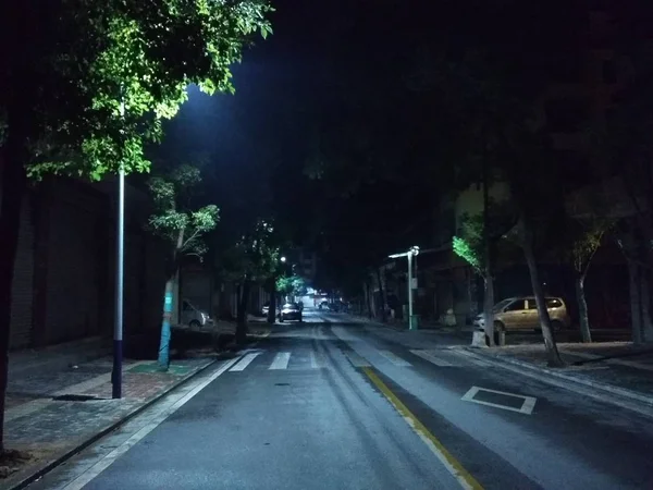 Noche Calle Ciudad Ciudad Moderna — Foto de Stock