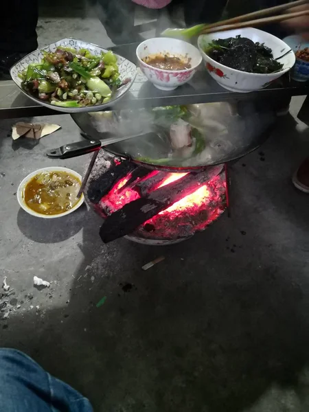 Cerca Vista Deliciosa Comida Asiática — Foto de Stock