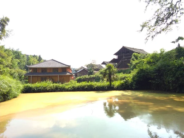 Hermosa Vista Casa Japonesa Parque — Foto de Stock