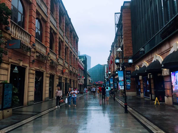 Vista Calle Ciudad China — Foto de Stock