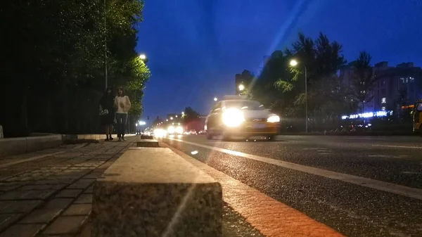 Vista Nocturna Las Calles Ciudad — Foto de Stock