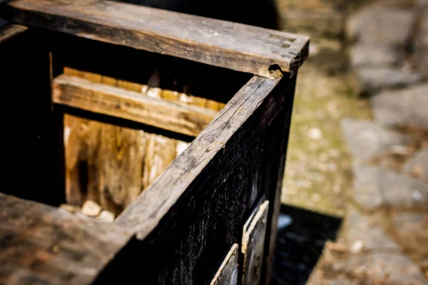 old wooden door in the village