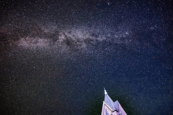 Vista Nocturna Del Cielo Con Estrellas — Foto de Stock