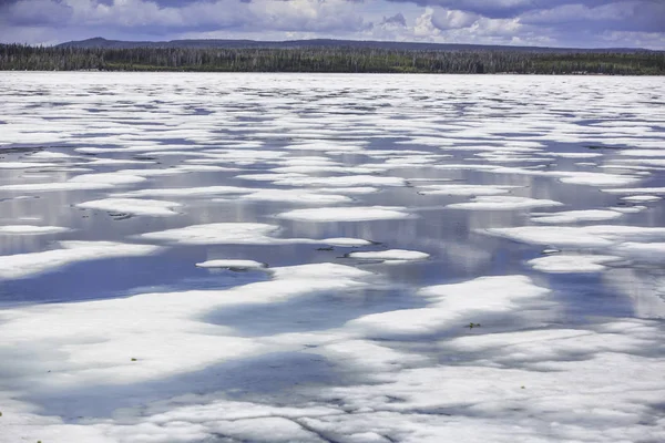 frozen lake baikal in winter