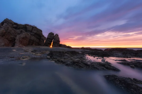 Hermoso Atardecer Las Montañas — Foto de Stock