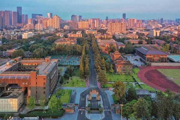 Vista Aérea Ciudad Edificios Arquitectura Ciudad — Foto de Stock