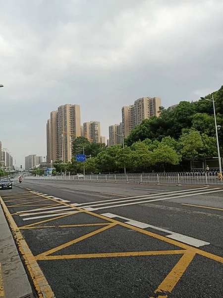 Carretera Vista Calle Ciudad China — Foto de Stock