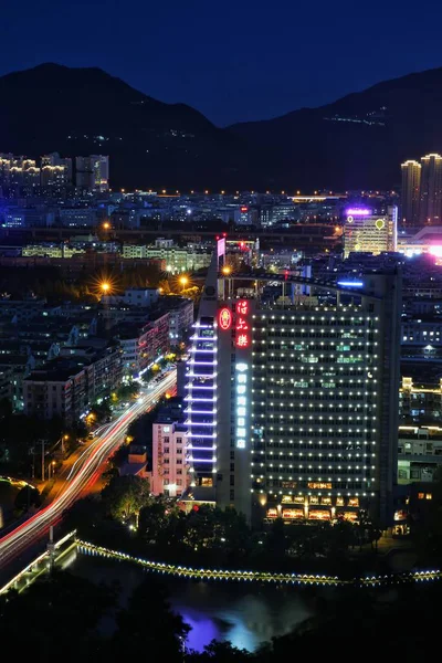 Hermosa Vista Nocturna Ciudad — Foto de Stock