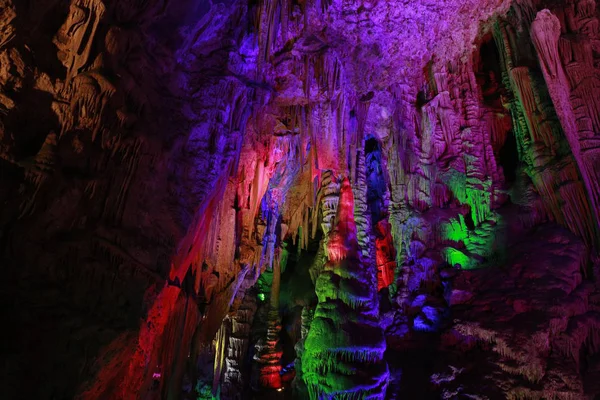 Estalactites Caverna Cidade Petra Norte Israel — Fotografia de Stock