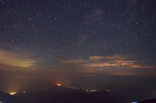 Hermoso Cielo Estrellado Noche — Foto de Stock