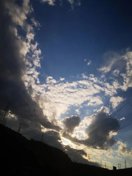 Hermoso Atardecer Sobre Las Nubes — Foto de Stock