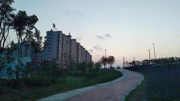 Hermosa Vista Ciudad Del Nuevo Año — Foto de Stock