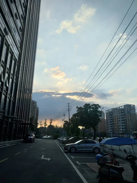 Ciudad Moderna Del Centro Por Mañana — Foto de Stock