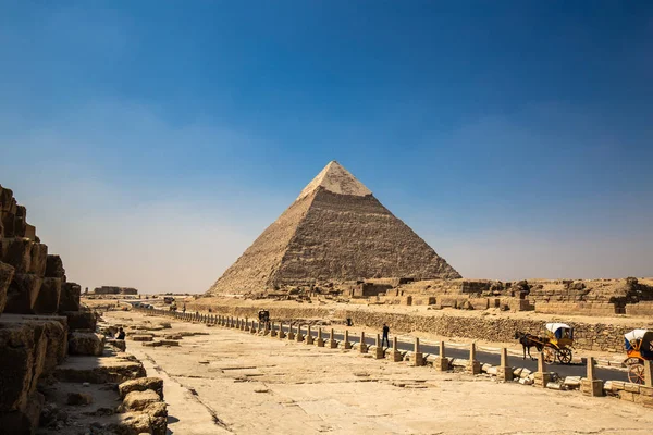 Piramidele Antice Din Giza Egipt — Fotografie, imagine de stoc