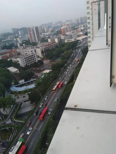 Vista Aérea Ciudad Edificios Arquitectónicos — Foto de Stock