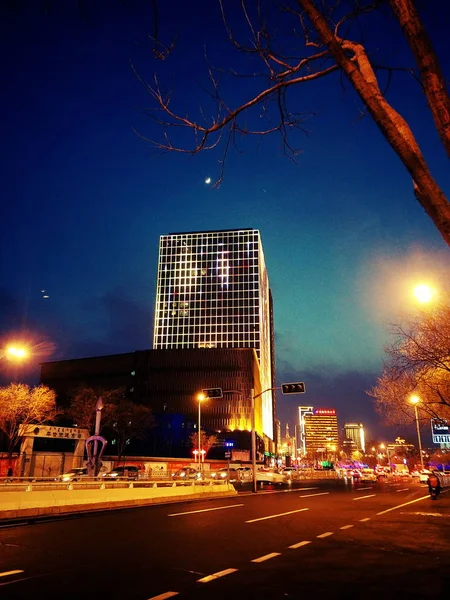 Hermosa Vista Nocturna Ciudad — Foto de Stock