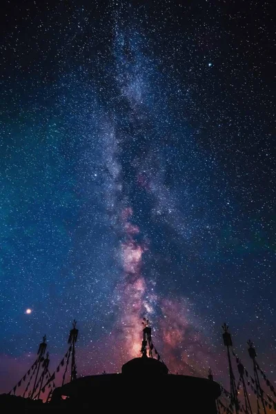 Vía Láctea Cielo Nocturno — Foto de Stock