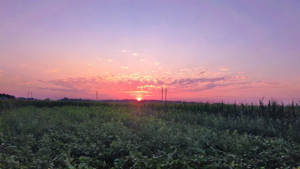 Hermoso Atardecer Las Montañas — Foto de Stock