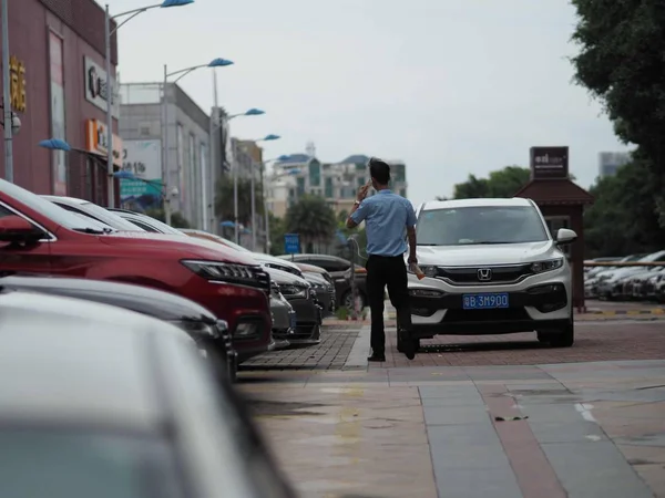 Automóvil Foto Calle Ciudad Con Coches — Foto de Stock