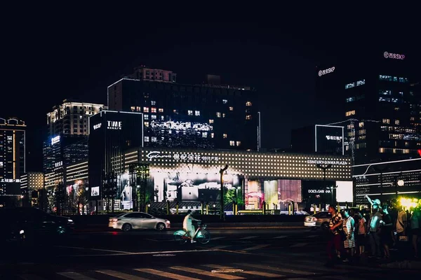 Прекрасный Ночной Вид Город — стоковое фото