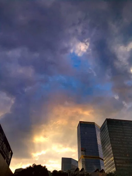 Cielo Dramático Con Nubes Fondo — Foto de Stock