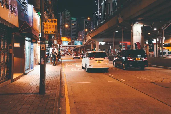 Трафік Чонг Конгу Вночі — стокове фото