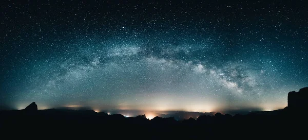 Voie Lactée Étoiles Dans Ciel Galaxie — Photo