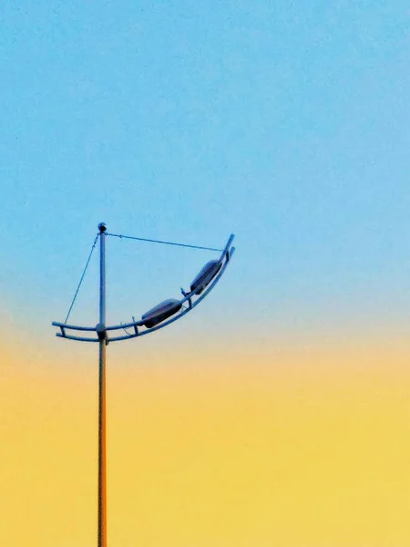 satellite antenna on the roof of the tv