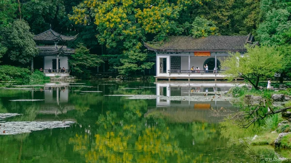 old house in the pond