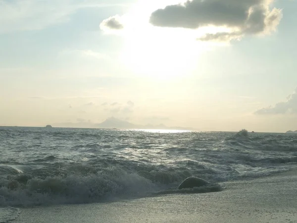 Hermoso Atardecer Sobre Mar — Foto de Stock