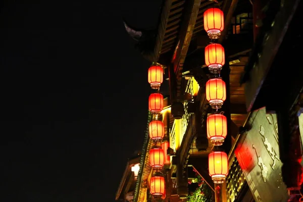 chinese lanterns in the night