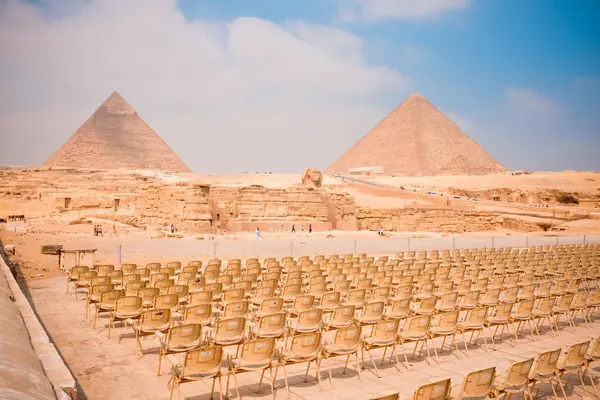 Piramidy Giza Egipcie — Zdjęcie stockowe