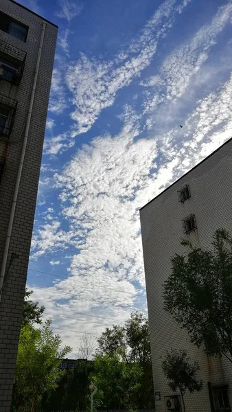 Moderne Bygning Med Blå Himmel - Stock-foto