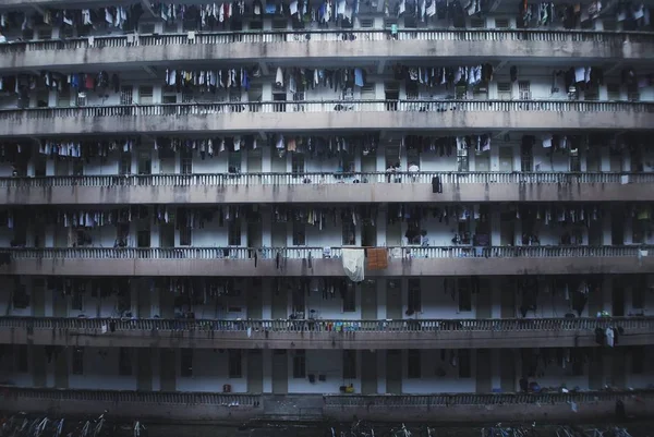 Fondo Abstracto Ciudad Vieja Con Montón Gente Diferente — Foto de Stock