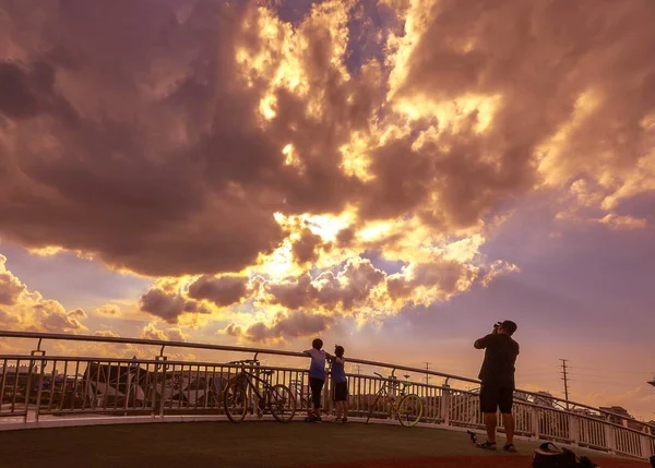 Puesta Sol Lago — Foto de Stock