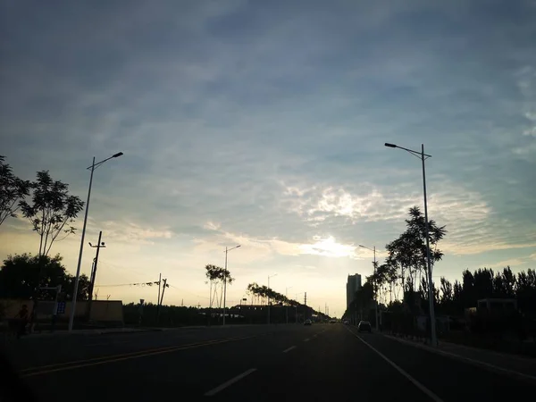 Vista Pitoresca Cena Pôr Sol — Fotografia de Stock