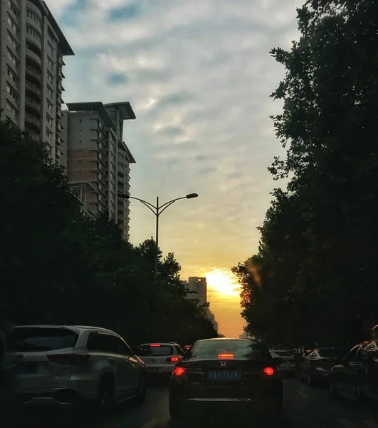 Tráfico Ciudad Madrid — Foto de Stock